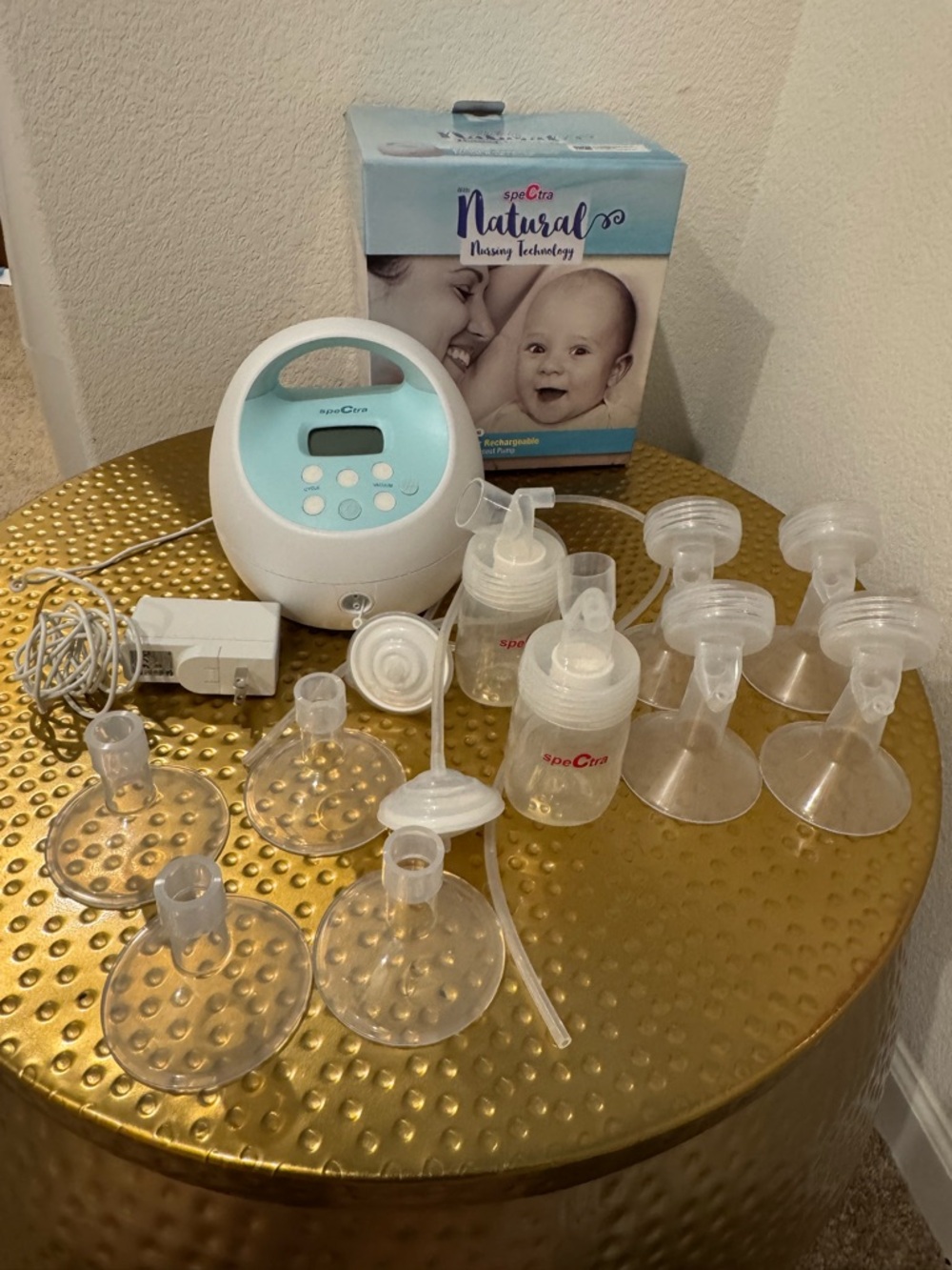 Spectra S1 plus Electric Breast Pump in Light Blue and White